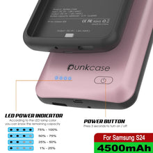 Charger l'image dans la galerie, Étui de batterie PunkJuice S24 en or rose - Banque de jus de charge portable avec 4500 mAh