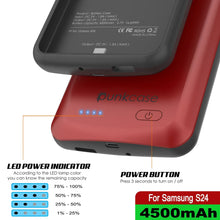 Charger l'image dans la galerie, Étui de batterie PunkJuice S24 Rouge - Banque de jus de charge portable avec 4500 mAh
