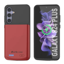 Charger l'image dans la galerie, Étui de batterie PunkJuice S24+ Plus rouge – Banque de jus de charge portable avec 5000 mAh