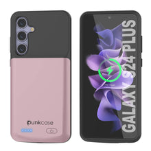 Charger l'image dans la galerie, Étui de batterie PunkJuice S24+ Plus en or rose – Banque de jus de charge portable avec 5000 mAh