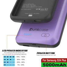 Charger l'image dans la galerie, Étui de batterie PunkJuice S24+ Plus violet – Banque de jus de charge portable avec 5000 mAh