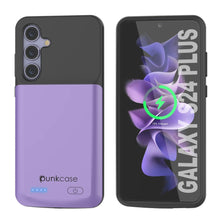 Charger l'image dans la galerie, Étui de batterie PunkJuice S24+ Plus violet – Banque de jus de charge portable avec 5000 mAh