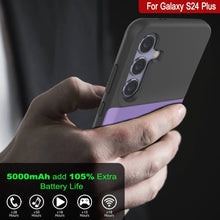 Charger l'image dans la galerie, Étui de batterie PunkJuice S24+ Plus violet – Banque de jus de charge portable avec 5000 mAh