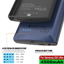Charger l'image dans la galerie, Étui de batterie PunkJuice S24 Ultra bleu - Banque de jus de charge portable avec 4500 mAh