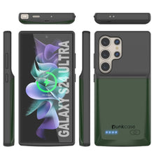 Charger l'image dans la galerie, Étui de batterie PunkJuice S24 Ultra Vert - Banque de jus de charge portable avec 4500 mAh