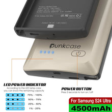 Charger l'image dans la galerie, Étui de batterie PunkJuice S24 Ultra Silver - Banque de jus de charge portable avec 4500 mAh