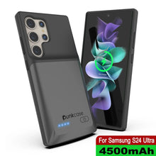 Charger l'image dans la galerie, Étui de batterie PunkJuice S24 Ultra Gris - Banque de jus de charge portable avec 4500 mAh