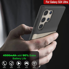 Charger l'image dans la galerie, Étui de batterie PunkJuice S24 Ultra Silver - Banque de jus de charge portable avec 4500 mAh