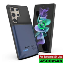 Charger l'image dans la galerie, Étui de batterie PunkJuice S24 Ultra bleu - Banque de jus de charge portable avec 4500 mAh