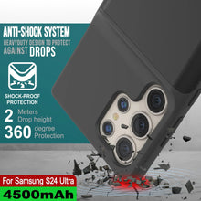Charger l'image dans la galerie, Étui de batterie PunkJuice S24 Ultra noir - Banque de jus de charge portable avec 4500 mAh