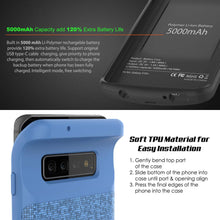 Charger l'image dans la galerie, PunkJuice S10+ Plus Battery Case Blue - Fast Charging Power Juice Bank with 5000mAh (Color in image: Black)