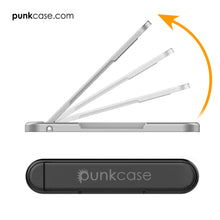 Load image into Gallery viewer, PUNKCASE FlickStick Universal Cell Phone Kickstand for all Mobile Phones & Cases with Flat Backs, One Finger Operation (Black) (Color in image: Silver)
