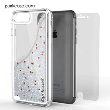 Charger l'image dans la galerie, iPhone 8+ Plus Case, PunkCase LIQUID Silver Series, Protective Dual Layer Floating Glitter Cover (Color in image: rose)