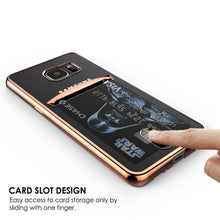 Charger l'image dans la galerie, Galaxy S6 EDGE Case, PUNKCASE® LUCID Rose Gold Series | Card Slot | SHIELD Screen Protector (Color in image: Silver)