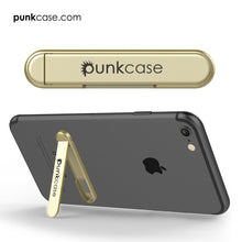Load image into Gallery viewer, PUNKCASE FlickStick Universal Cell Phone Kickstand for all Mobile Phones & Cases with Flat Backs, One Finger Operation (Gold) (Color in image: Pink)