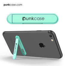Load image into Gallery viewer, PUNKCASE FlickStick Universal Cell Phone Kickstand for all Mobile Phones & Cases with Flat Backs, One Finger Operation (Teal) (Color in image: Silver)