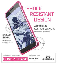 Load image into Gallery viewer, Moto G4 Case, Ghostek Covert Peach Series | Clear TPU | Explosion-Proof Screen Protector |Ultra Fit (Color in image: Gold)