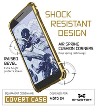 Load image into Gallery viewer, Moto G4 Case, Ghostek Covert Gold Series | Clear TPU | Explosion-Proof Screen Protector | Ultra Fit (Color in image: Clear)