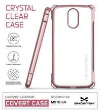 Load image into Gallery viewer, Moto G4 Case, Ghostek Covert Rose Pink Series | Clear TPU | Explosion-Proof Screen Protector (Color in image: Dark Gray)