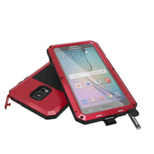 Charger l'image dans la galerie, Note 4 Case, Punkcase® METALLIC Series RED w/ TEMPERED GLASS | Aluminum Frame (Color in image: White)