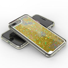 Charger l'image dans la galerie, iPhone 8+ Plus Case, PunkСase LIQUID Gold Series, Protective Dual Layer Floating Glitter Cover (Color in image: green)