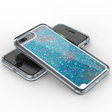 Charger l'image dans la galerie, iPhone 8+ Plus Case, PunkCase LIQUID Teal Series, Protective Dual Layer Floating Glitter Cover (Color in image: gold)