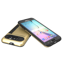 Charger l'image dans la galerie, Galaxy S6 EDGE Case PunkCase CLUTCH Gold Series Slim Armor Soft Cover Case w/ Screen Protector (Color in image: Pink)