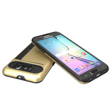 Charger l'image dans la galerie, Galaxy s6 Case PunkCase CLUTCH Gold Series Slim Armor Soft Cover Case w/ Tempered Glass (Color in image: Pink)