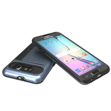 Charger l'image dans la galerie, Galaxy S6 EDGE Case PunkCase CLUTCH Navy Series Slim Armor Soft Cover Case w/ Screen Protector (Color in image: Black)
