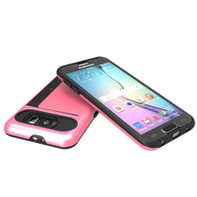 Charger l'image dans la galerie, Galaxy S6 EDGE Case PunkCase CLUTCH Pink Series Slim Armor Soft Cover Case w/ Screen Protector (Color in image: Silver)