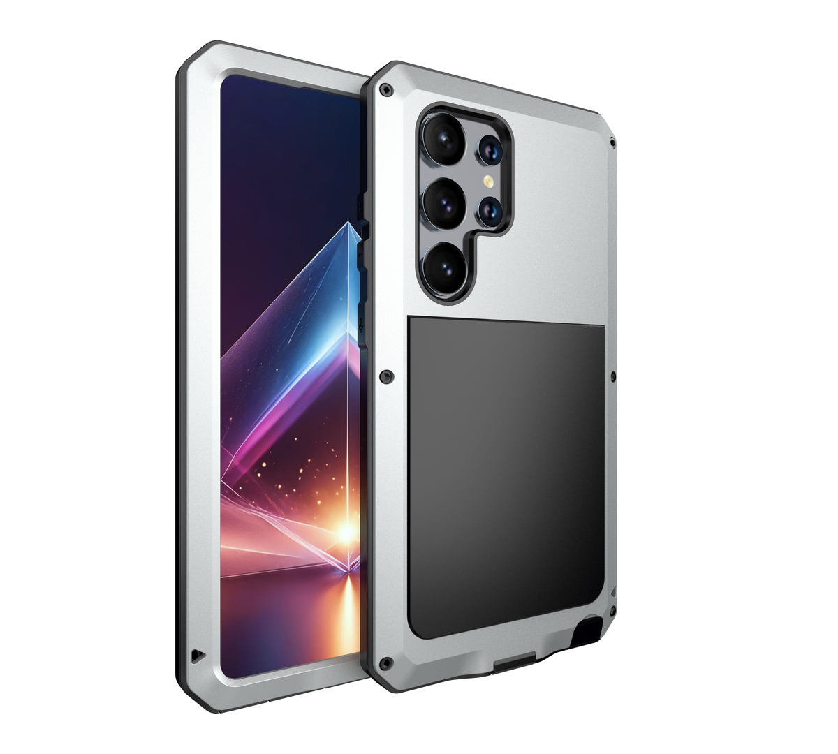 Lanhie Coque Sasung S24 Ultra avec 2 Verre Trepé, Antichoc Étui de ilitaire Protection