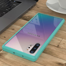 Charger l'image dans la galerie, Galaxy Note 10+ Plus Punkcase Lucid-2.0 Series Slim Fit Armor Teal Case Cover (Color in image: Crystal Black)