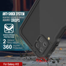 Load image into Gallery viewer, Coque étanche Galaxy A12 PunkCase StudStar Black, fine, sous-marine jusqu'à 6,6 pieds, résistante aux chocs/neige IP68.