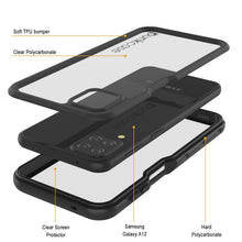 Load image into Gallery viewer, Coque étanche Galaxy A12 PunkCase StudStar Black, fine, sous-marine jusqu'à 6,6 pieds, résistante aux chocs/neige IP68.