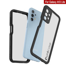Load image into Gallery viewer, Étui étanche Galaxy A13 Lite de marque PunkCase StudStar, couleur noire, fin et résistant jusqu'à 6,6 pieds sous l'eau. Indice de protection IP68 contre les chocs et la neige.
