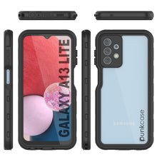Load image into Gallery viewer, Étui étanche Galaxy A13 Lite de marque PunkCase StudStar, couleur noire, fin et résistant jusqu'à 6,6 pieds sous l'eau. Indice de protection IP68 contre les chocs et la neige.