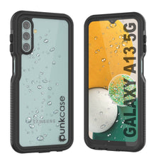 Load image into Gallery viewer, Coque étanche Galaxy A13 PunkCase StudStar noir mince 6,6 pieds IP68 imperméable aux chocs/neige