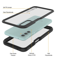 Load image into Gallery viewer, Coque étanche Galaxy A13 PunkCase StudStar noir mince 6,6 pieds IP68 imperméable aux chocs/neige