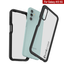 Load image into Gallery viewer, Coque étanche Galaxy A13 PunkCase StudStar noir mince 6,6 pieds IP68 imperméable aux chocs/neige
