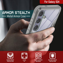 Load image into Gallery viewer, Coque de protection Punkcase S24 Armor Stealth, de qualité militaire et à plusieurs couches, gris.