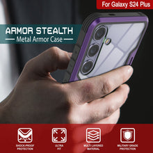 Load image into Gallery viewer, Coque de protection Punkcase S24+ Plus Armor Stealth, de qualité militaire avec plusieurs couches, couleur violette.