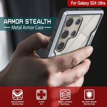 Load image into Gallery viewer, Coque de protection Punkcase S24 Ultra Armor Stealth, de qualité militaire, à plusieurs couches, couleur blanche.