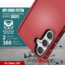 Charger l'image dans la galerie, Étui PunkCase Galaxy S24, Série Spartan 2.0, transparent, robuste et résistant, couleur rouge.