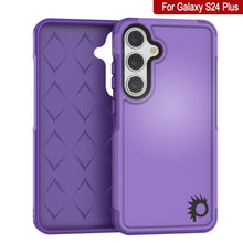 Charger l'image dans la galerie, Coque PunkCase pour Galaxy S24+ Plus, Série Spartan 2.0, transparente et robuste, protection renforcée violette.