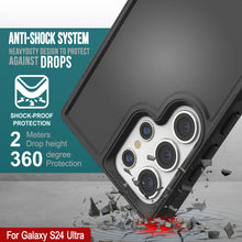 Charger l'image dans la galerie, Coque PunkCase pour Galaxy S24 Ultra, Série Spartan 2.0, Transparente, Robuste et Résistante, Couleur Noire.