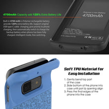 Load image into Gallery viewer, PunkJuice S10e Coque Batterie Bleue - Batterie de Chargement Rapide Power Juice de 4700mAh