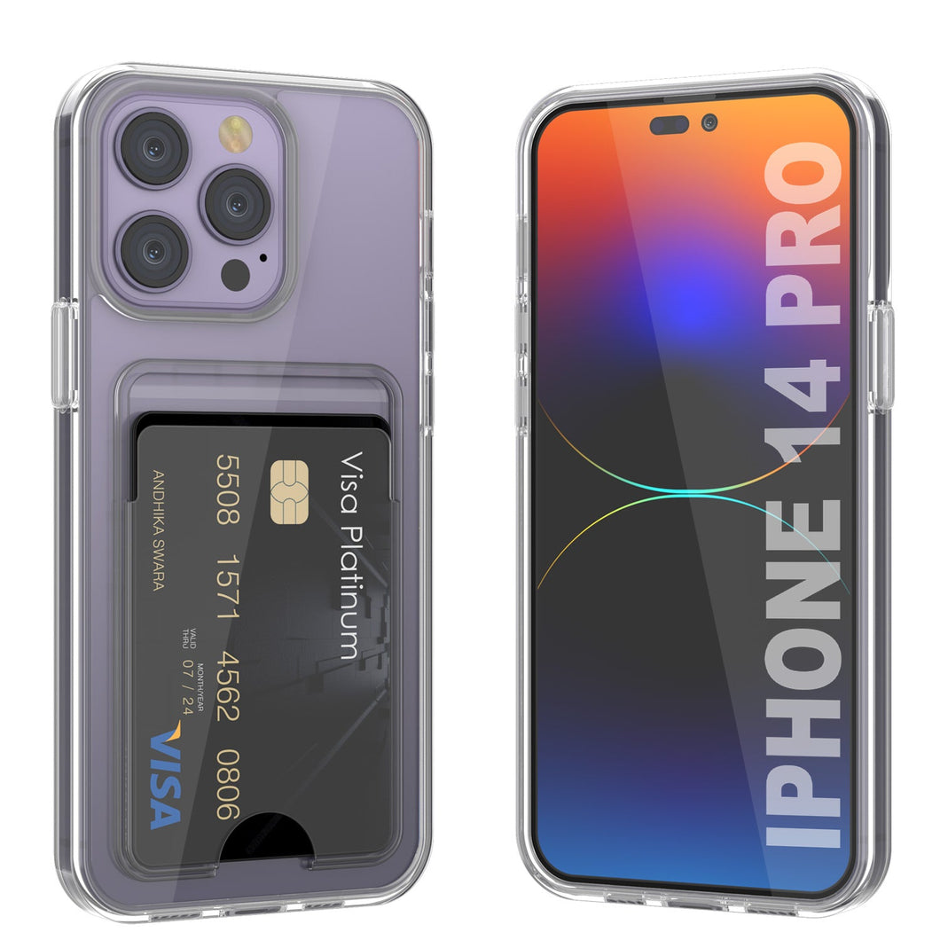 Coque porte-cartes iPhone 14 Pro [Série Crystal CardSlot] [Ajustement fin]