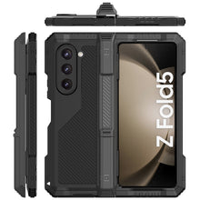 Load image into Gallery viewer, Coque en métal pour Galaxy Z Fold5, étui de protection robuste et résistant aux chocs de qualité militaire, couverture complète en corps dur [Néon]
