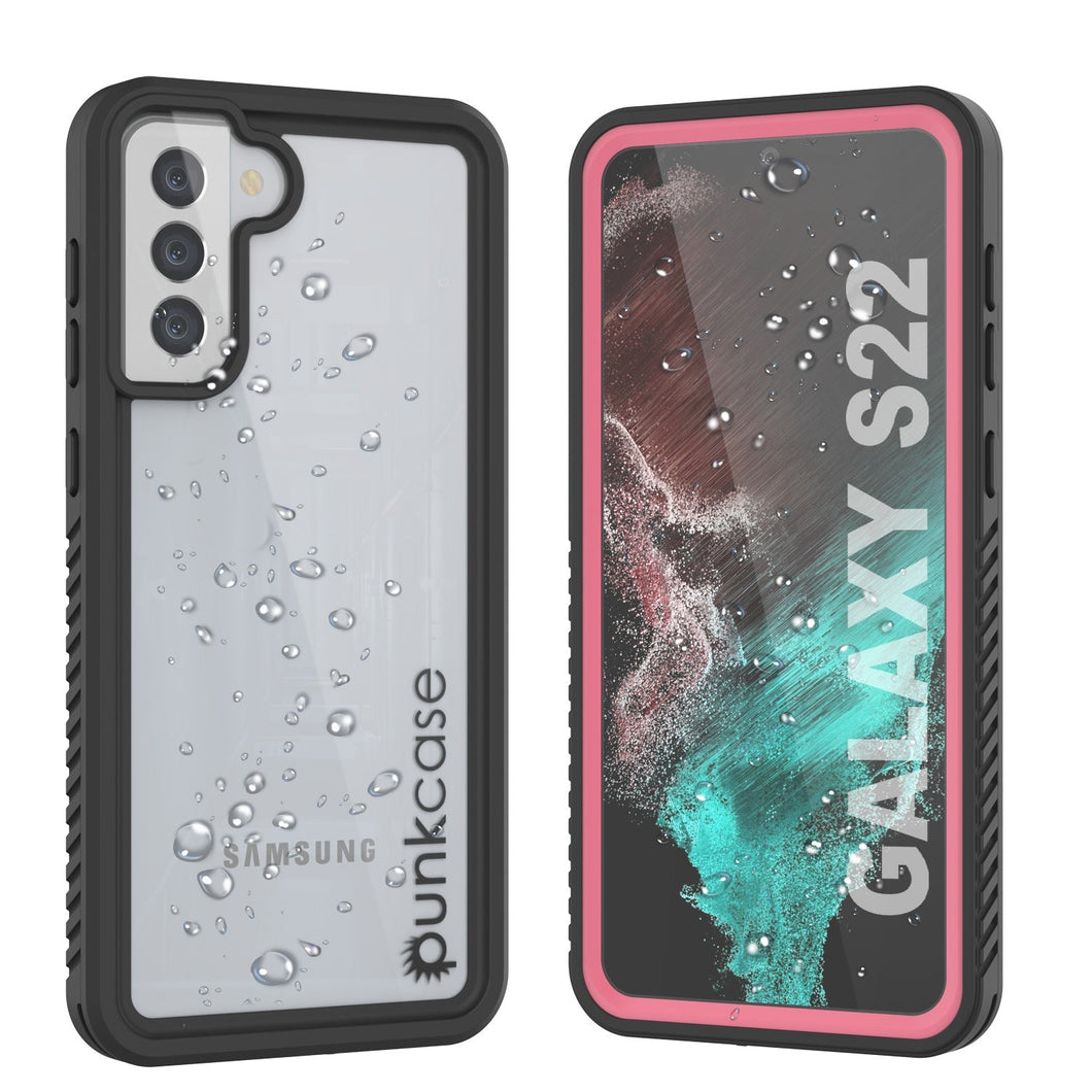 Galaxy S22 Water/ Shock/ Snowproof [Extreme Series] Slim Screen Protector Case [Pink] (Color in image: Pink)