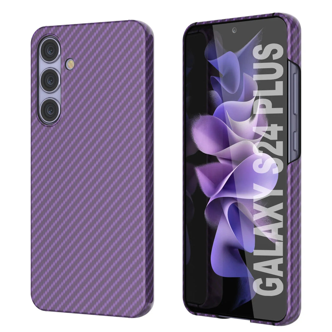 Case Galaxy S24 Plus, Punkcase CarbonShield, Hourde Duty & Ultra Thin Cover [Shockproof] [Non Slip] [Purple]